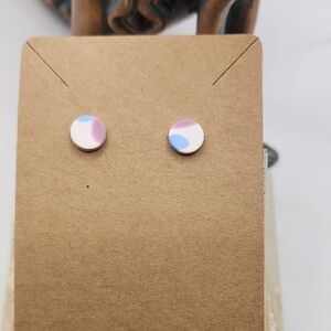 Pending Private. Sale: Colorful Round Stud Earrings
